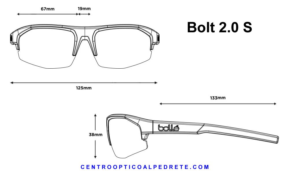 Gafas deportivas Bolle Bolt 2.0 Small Medidas