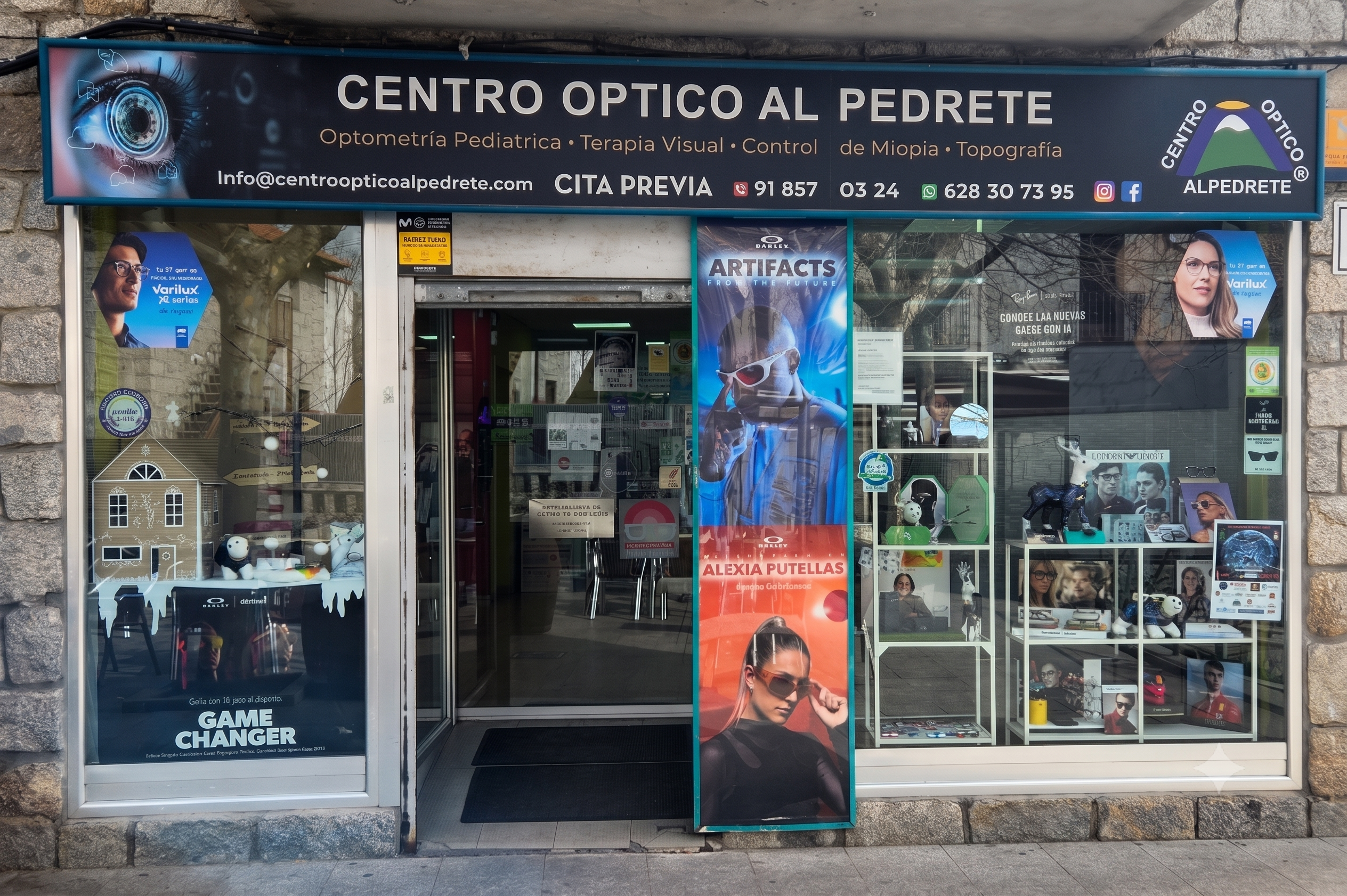 Fachada Real del Centro Óptico Alpedrete