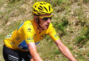 Bradley Wiggins con Gafas de sol Oakley RadarLock