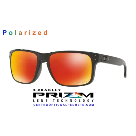 Holbrook Polished Black / Prizm Ruby Polarized (OO9102-F1)