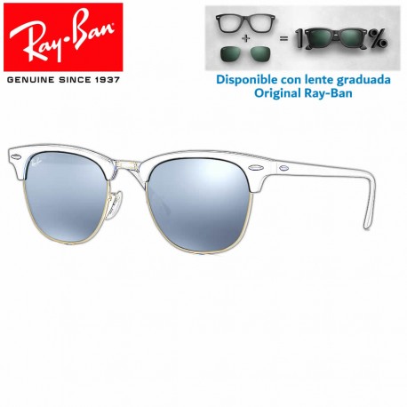 Lentes de repuesto Ray-Ban New ClubMaster Lente Green Mirror Silver (RB3016-114530)