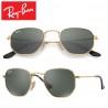Ray-Ban Hexagonal Gold / Crystal Green