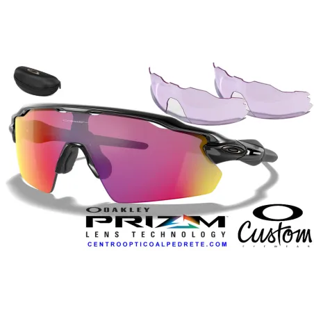 Radar EV Custom Pitch Polished Black / Prizm Road  (OO9211-9845)