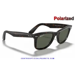 Ray-Ban WayFarer Classic Black / Crystal Green Polarized (RB2140-901/58)