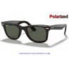 Ray-Ban WayFarer Classic Black / Crystal Green Polarized (RB2140-901/58)