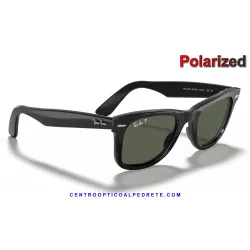 Ray-Ban WayFarer Classic Black / Crystal Green Polarized (RB2140-901/58)