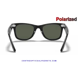 Ray-Ban WayFarer Classic Black / Crystal Green Polarized (RB2140-901/58)