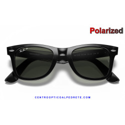 Ray-Ban WayFarer Classic Black / Crystal Green Polarized (RB2140-901/58)