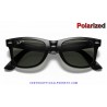 Ray-Ban WayFarer Classic Black / Crystal Green Polarized (RB2140-901/58)