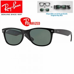 Ray-Ban New WayFarer Black /  Crystal Green Polarized (RB2132/901-58)