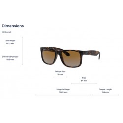 Ray-Ban Justin Havana / Brown-Grey Polarized (RB4165 865/T5)
