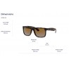 Ray-Ban Justin Havana / Brown-Grey Polarized (RB4165 865/T5)