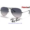 Ray-Ban Aviator Large Metal GunMetal / Blue-Grey Gradient Polarized (RB3025 004/78)
