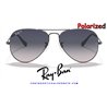 Ray-Ban Aviator Large Metal GunMetal / Blue-Grey Gradient Polarized (RB3025 004/78)