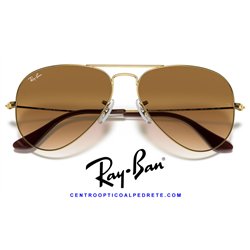 Ray-Ban Aviator Large Metal Arista Gold / Light Brown (RB3025 001/51)