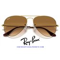 Ray-Ban Aviator Large Metal Arista Gold / Light Brown (RB3025 001/51)