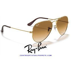 Ray-Ban Aviator Large Metal Arista Gold / Light Brown (RB3025 001/51)