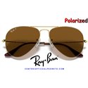 Ray-Ban Aviator Large Metal Arista / Brown Polarized (RB3025 001/57)