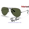 Ray-Ban Aviator Large GunMetal / Crystal Green Polarized (RB3025/004-58)