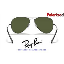 Ray-Ban Aviator Large GunMetal / Crystal Green Polarized (RB3025/004-58)