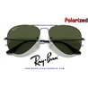Ray-Ban Aviator Large GunMetal / Crystal Green Polarized (RB3025/004-58)