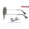 Ray-Ban Aviator Large GunMetal / Crystal Green Polarized (RB3025/004-58)