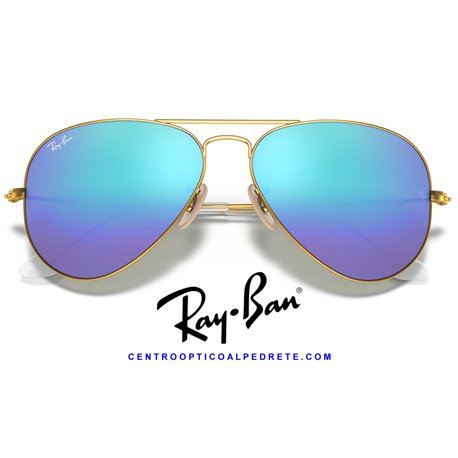 Ray-Ban Aviator Large Metal Gold / Blue Flash (RB3025-112/17)