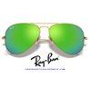 Ray-Ban Aviator Gold / Blue Flash Green (RB3025 112/19)