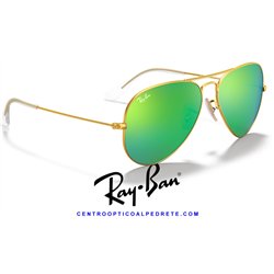 Ray-Ban Aviator Gold / Blue Flash Green (RB3025 112/19)