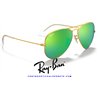 Ray-Ban Aviator Gold / Blue Flash Green (RB3025 112/19)