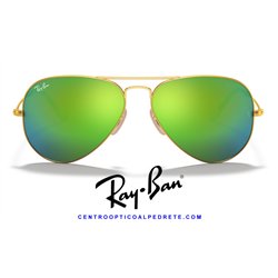 Ray-Ban Aviator Gold / Blue Flash Green (RB3025 112/19)