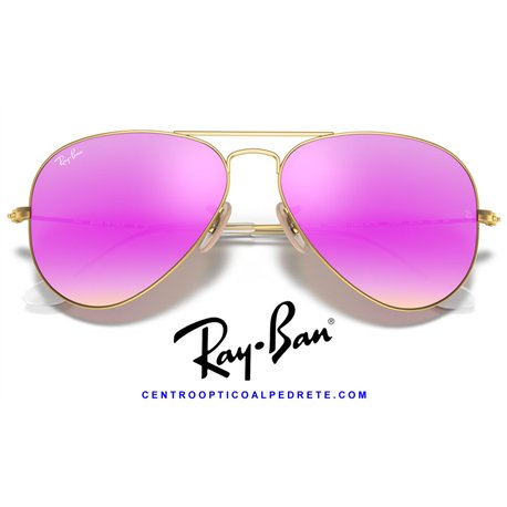 Ray-Ban Aviator Gold / Cyclamen Flash (RB3025 112/4T)