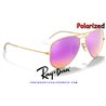 Ray-Ban Aviator Gold / Cyclamen Flash Polarized (RB3025 112/1Q)