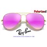 Ray-Ban Aviator Gold / Cyclamen Flash Polarized (RB3025 112/1Q)