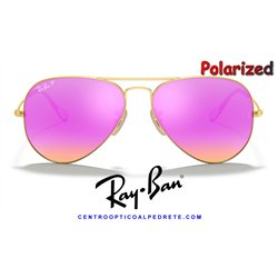 Ray-Ban Aviator Gold / Cyclamen Flash Polarized (RB3025 112/1Q)