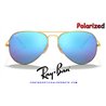 Ray-Ban Aviator Large Metal Gold / Blue Flash Mirror Polarized (RB3025 112/4L)