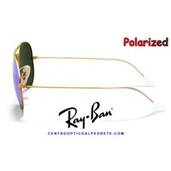 Ray-Ban Aviator Large Metal Gold / Blue Flash Mirror Polarized (RB3025 112/4L)