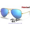 Ray-Ban Aviator Large Metal Gold / Blue Flash Mirror Polarized (RB3025 112/4L)
