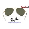 Ray-Ban Aviator Large Arista Gold / Crystal Green Polarized (RB3025 001/58)