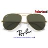 Ray-Ban Aviator Large Arista Gold / Crystal Green Polarized (RB3025 001/58)