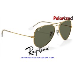Ray-Ban Aviator Large Arista Gold / Crystal Green Polarized (RB3025 001/58)
