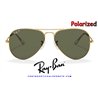 Ray-Ban Aviator Large Arista Gold / Crystal Green Polarized (RB3025 001/58)