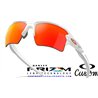 Flak 2.0 XL Custom Polished White / Prizm Ruby (OO9188-11095C)