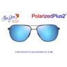 Maui Jim Castles Matte Dark Ruthenium with Black / Blue Hawaii (B728-17)