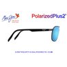 Maui Jim Castles Matte Dark Ruthenium with Black / Blue Hawaii (B728-17)