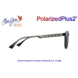 Maui Jim HieHie Black with Trans Light Grey-Shiny / Neutral Grey (GS636-14)