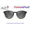 Maui Jim HieHie Black with Trans Light Grey-Shiny / Neutral Grey (GS636-14)