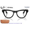 Ray-Ban Meta Skyler Black Shiny / Clear-Graphite Green Transitions (RW4014-601/1M)