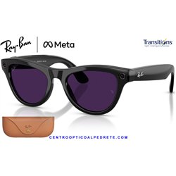 Ray-Ban Meta Skyler Black Shiny / Clear-Amethyst Transitions (RW4014-601/CH)