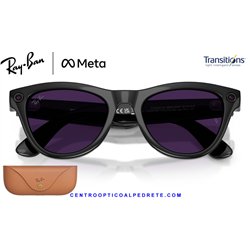 Ray-Ban Meta Skyler Black Shiny / Clear-Amethyst Transitions (RW4014-601/CH)